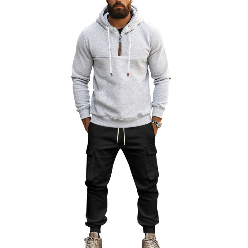 Men's casual hoodie with practical cargo pants Chic and Style
