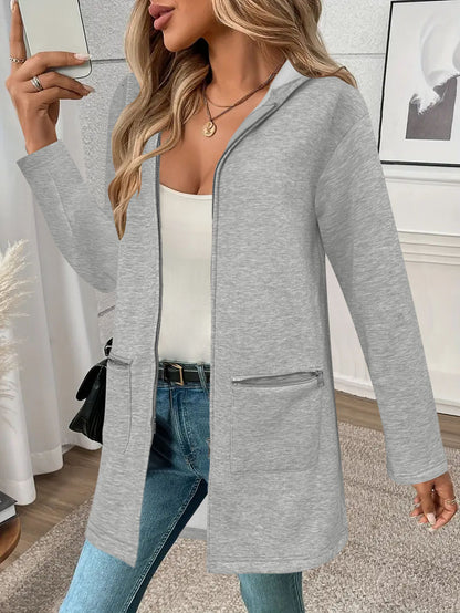 Dame veste de transition en tissu léger avec poches zippées pratiques Chic und Stil