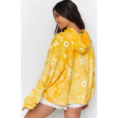 Dames Pull à capuche oversize avec motif floral Chic und Stil