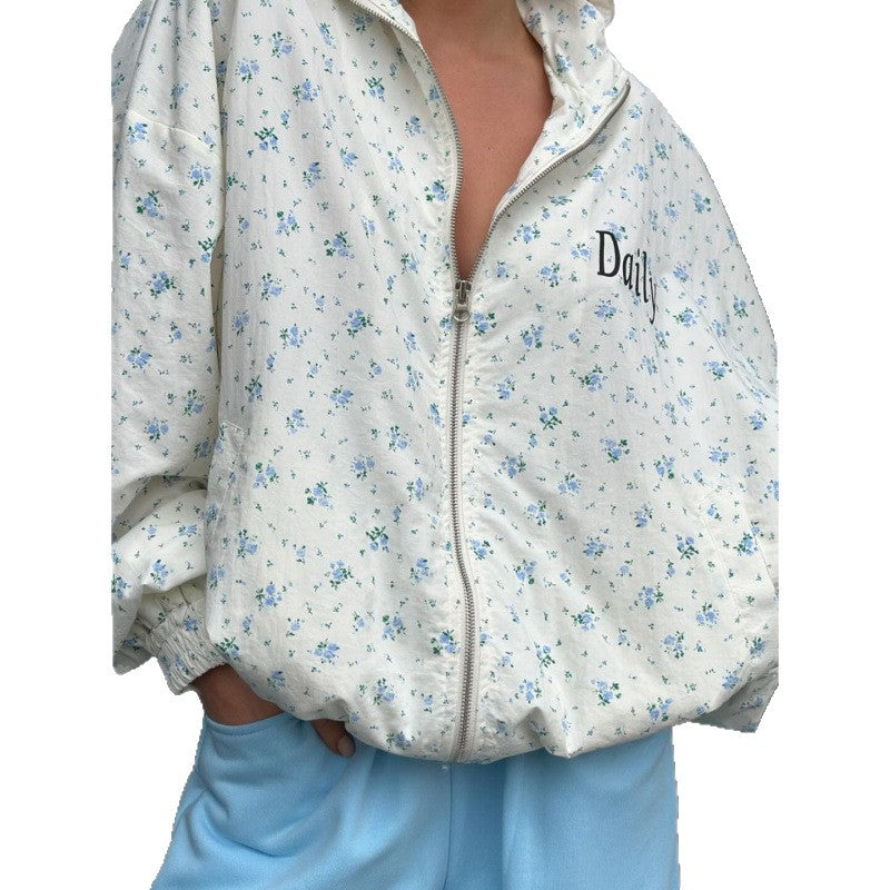 Dames décontractée veste oversize avec motif floral Chic und Stil