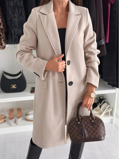 Ladies Elegant Coat for Women with Modern Design Stripes Chic and Style