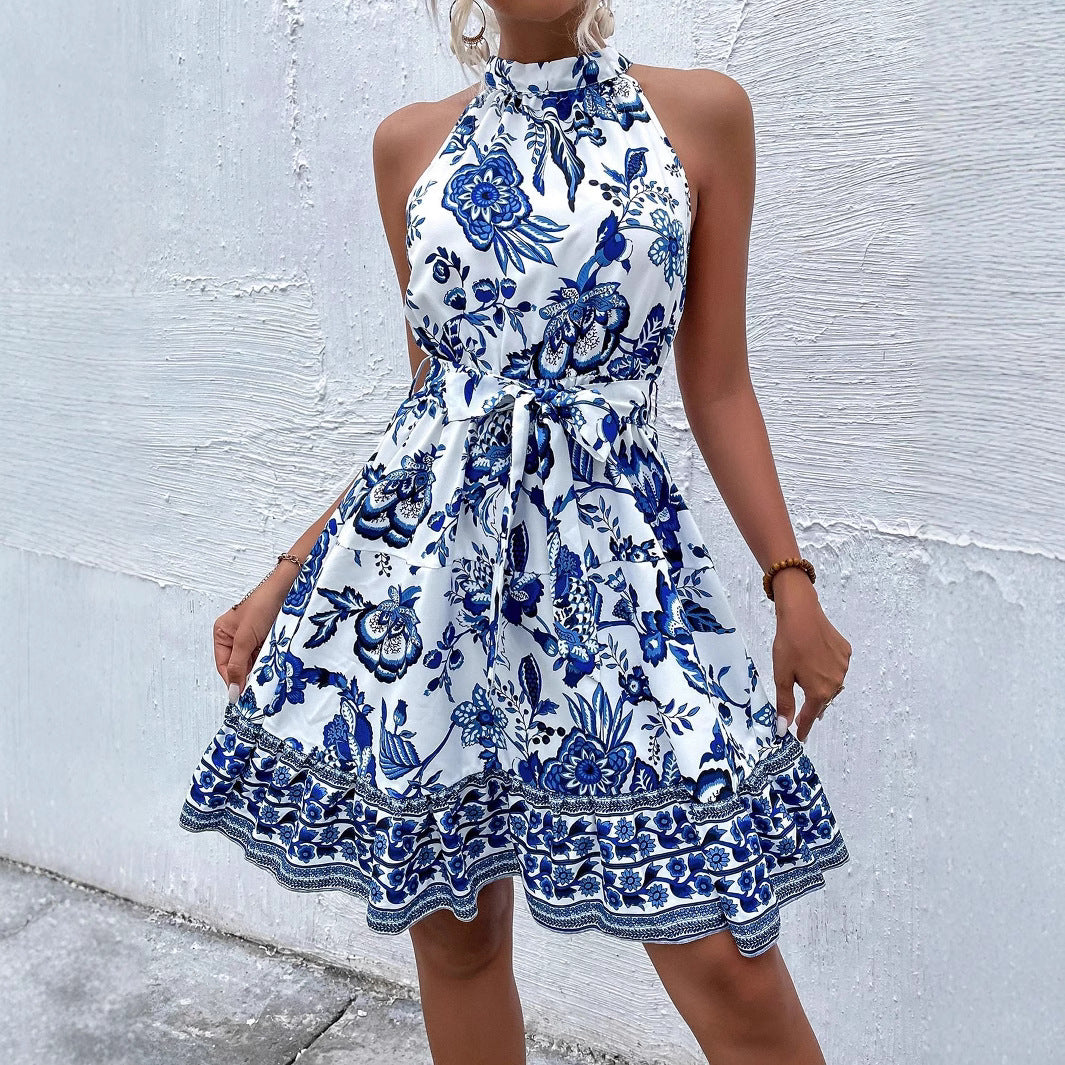 Femme Collier Fleurs Robe d'été Chic und Stil