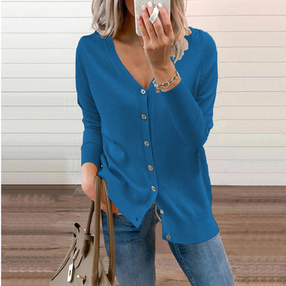 Cardigan pour dames avec des devant boutonnables et décolleté en V Chic und Stil