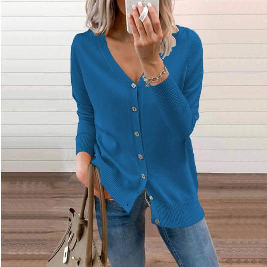 Cardigan pour dames avec des devant boutonnables et décolleté en V Chic und Stil