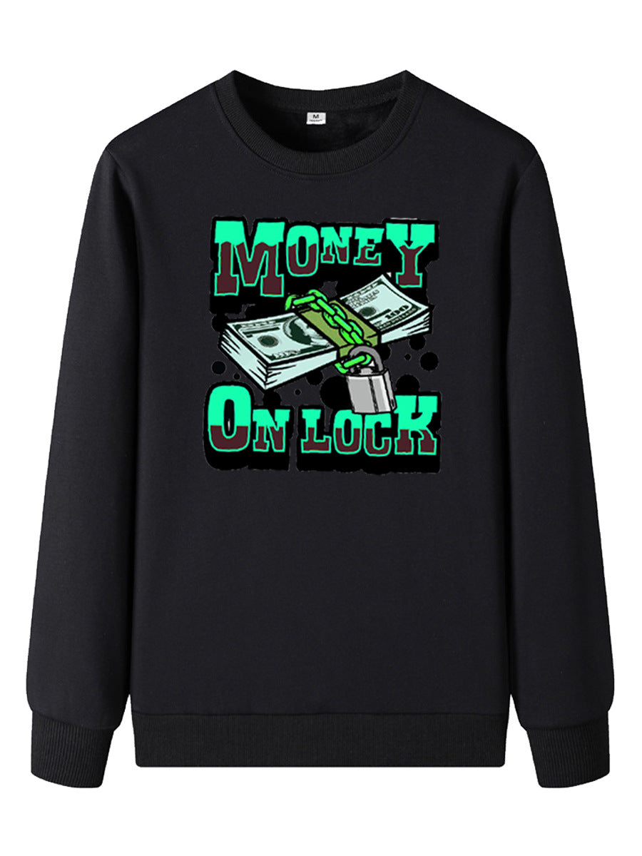 Pull décontracté pour femmes avec motif de billet créatif Chic und Stil