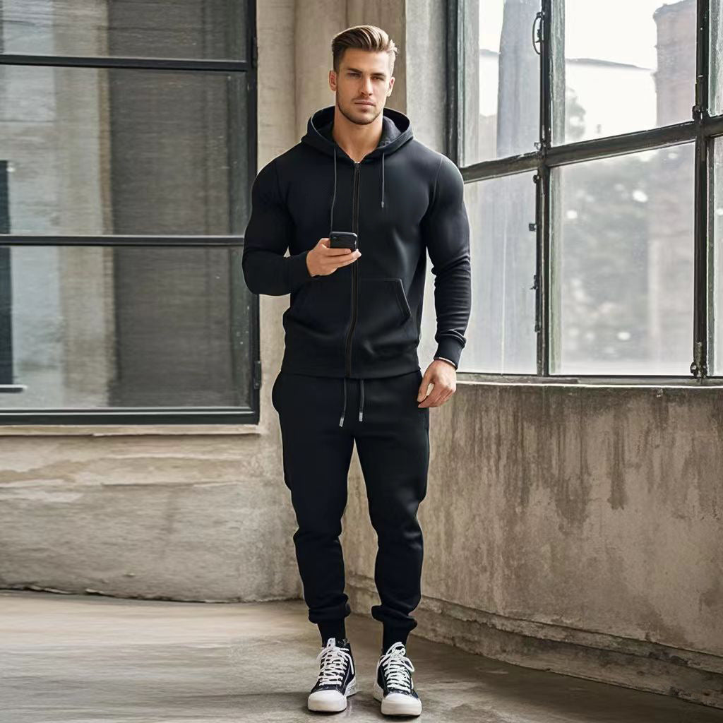Survêtement de sport pour hommes avec poches zippées fonctionnelles Chic und Stil