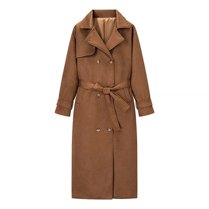 Elegant trench coat for women with double-breasted buttons and belt Chic und Stil