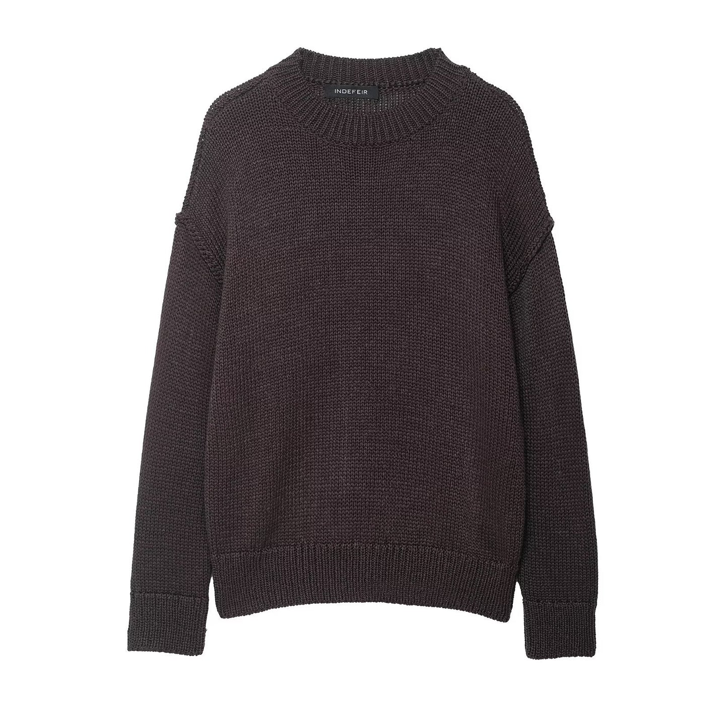Pull en maille confortable pour femmes avec col rond et coupe décontractée Chic und Stil