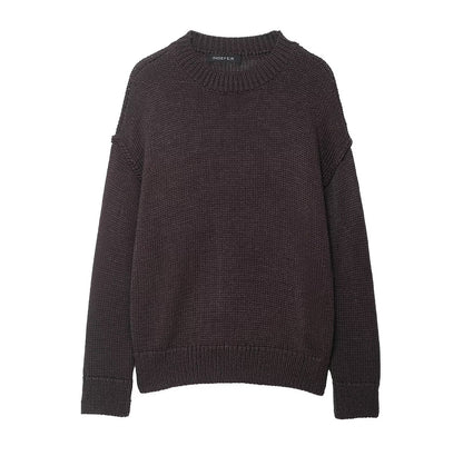 Pull en maille confortable pour femmes avec col rond et coupe décontractée Chic und Stil