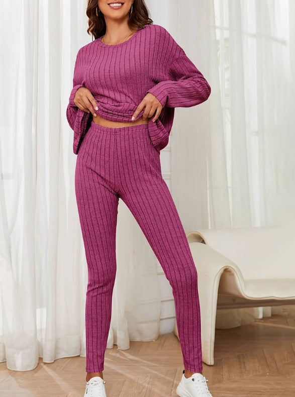 Dames Pull à manches longues en tricot avec structure côtelée Chic und Stil