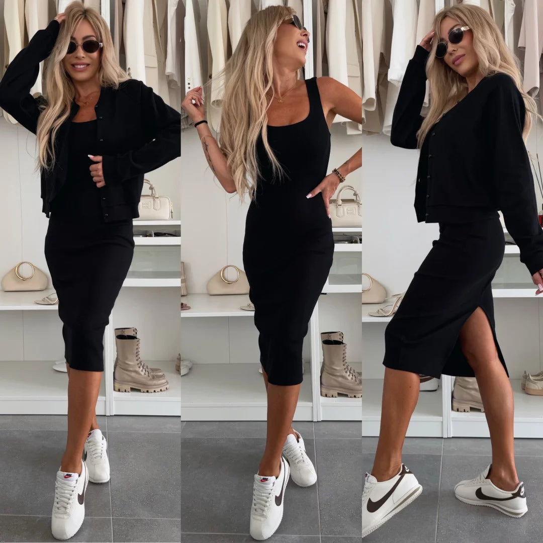 Robe de sport pour femmes avec veste en coton assortie Chic und Stil