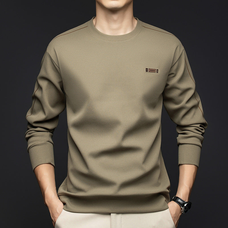 Elegant pullover for men with round neck in fine functional material Chic und Stil