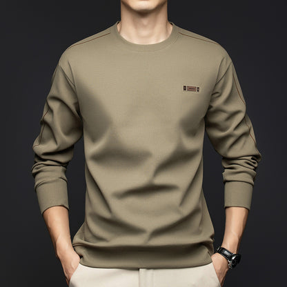 Elegant pullover for men with round neck in fine functional material Chic und Stil