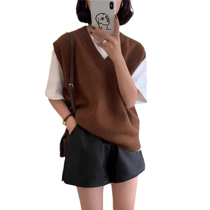 Dames Élégante gilet en tricot coupe décontractée avec décolleté en V et détails raffinés Chic und Stil