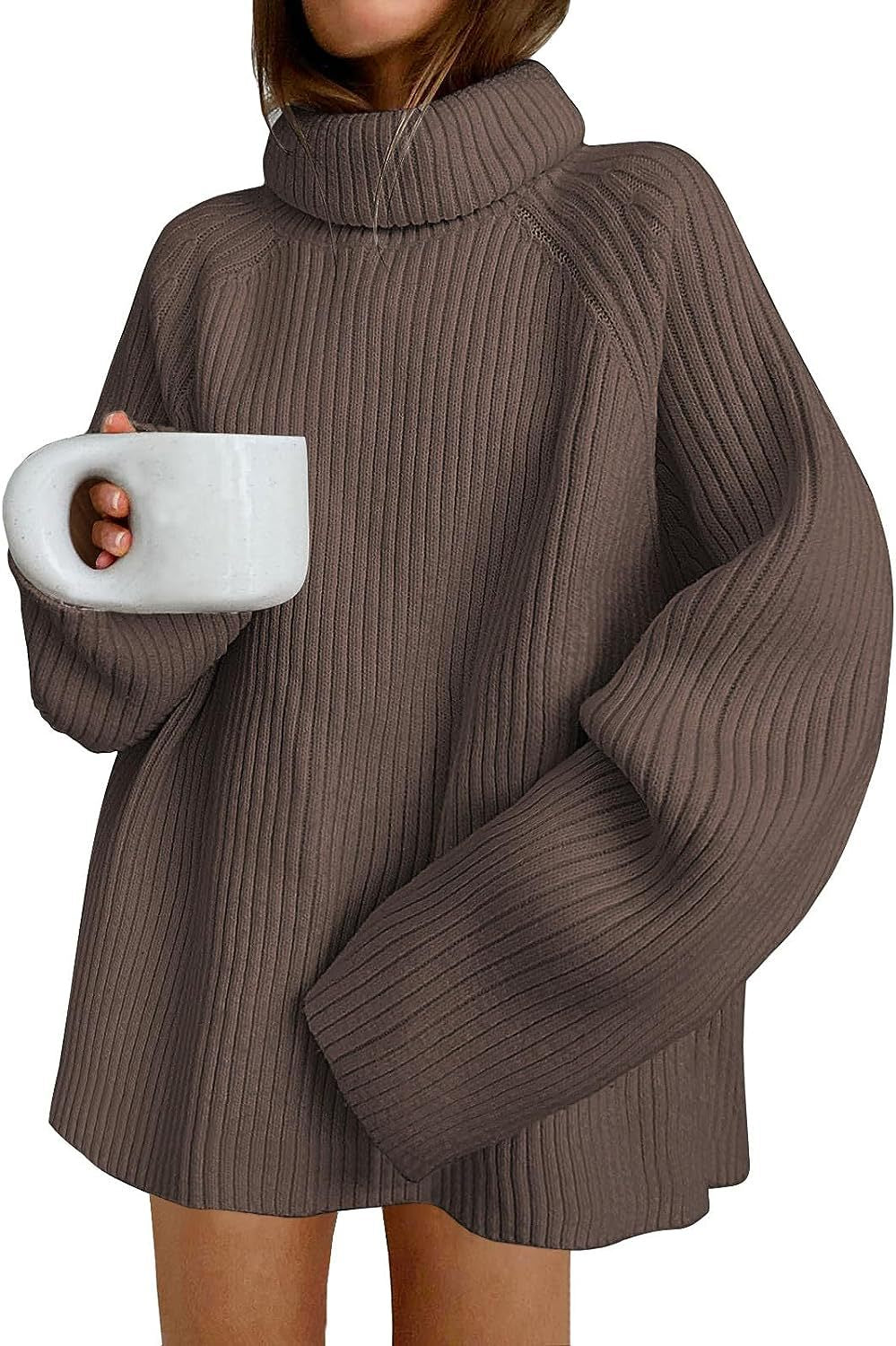 Dames pull ample avec col montant Chic und Stil