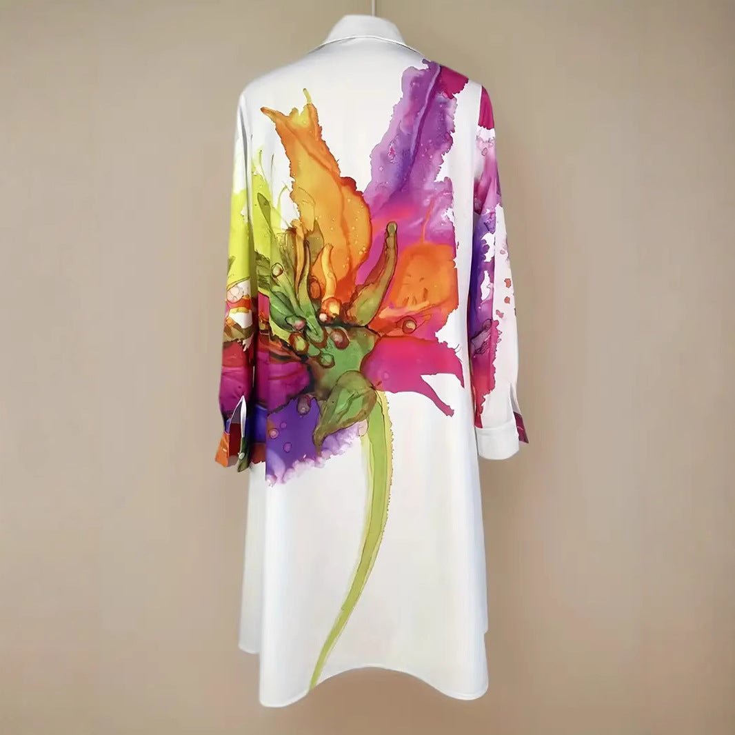 Robes chemises élégantes pour femmes avec design floral Chic und Stil