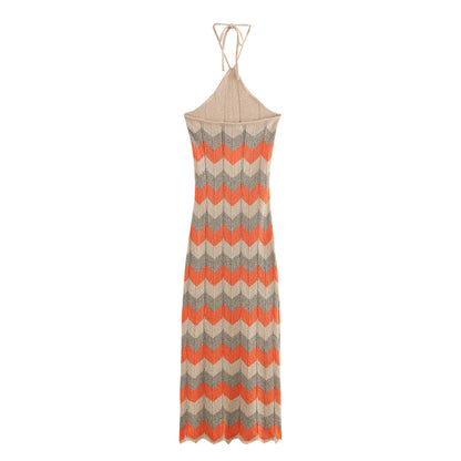 Robe maxi pour femmes avec un motif zigzag raffiné Chic und Stil