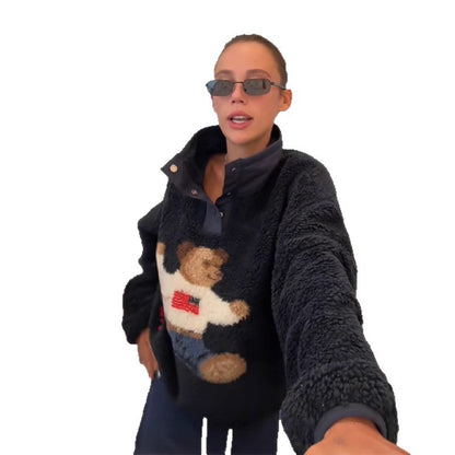 Pull moelleux pour femmes avec motif animal unique Chic & Stil