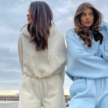 Chic Hoodie and Jogging Pants Set for Women
