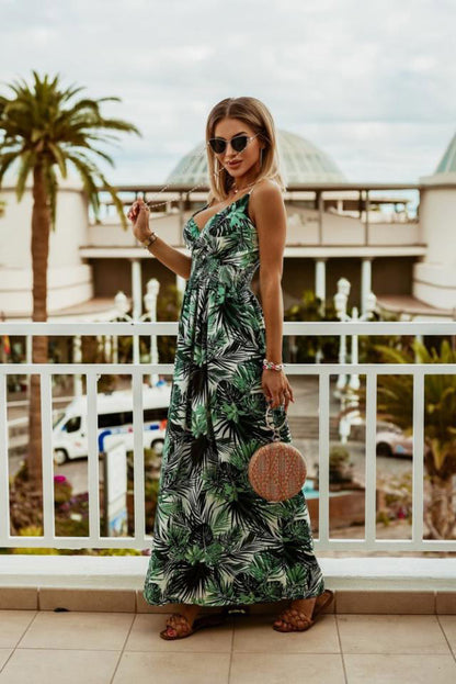 Robe maxi pour femmes avec motif floral et coupe élégante Chic und Stil