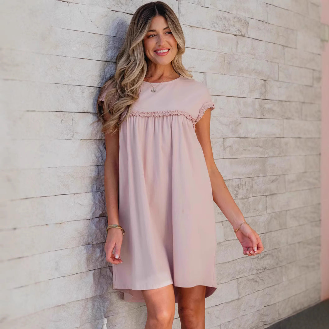 Robe d'été décontractée pour femmes avec des détails volantés et une coupe ample Chic und Stil
