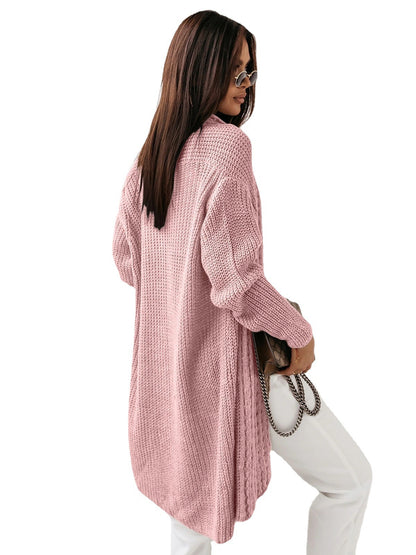 Ladies Chunky Knit Cardigan with Elegant Structure, Chic and Stylish