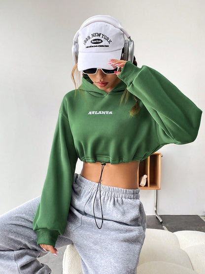 Sweatshirt cropped décontracté pour femmes avec des détails modernes Chic und Stil