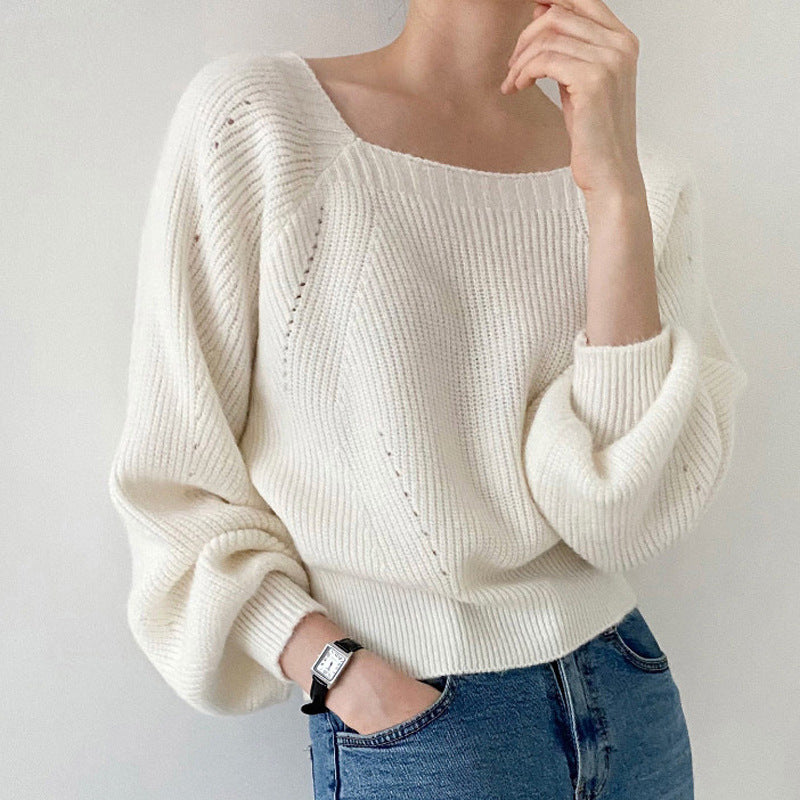 Pull en maille décontracté pour femmes avec une coupe ample et un col rond Chic und Stil