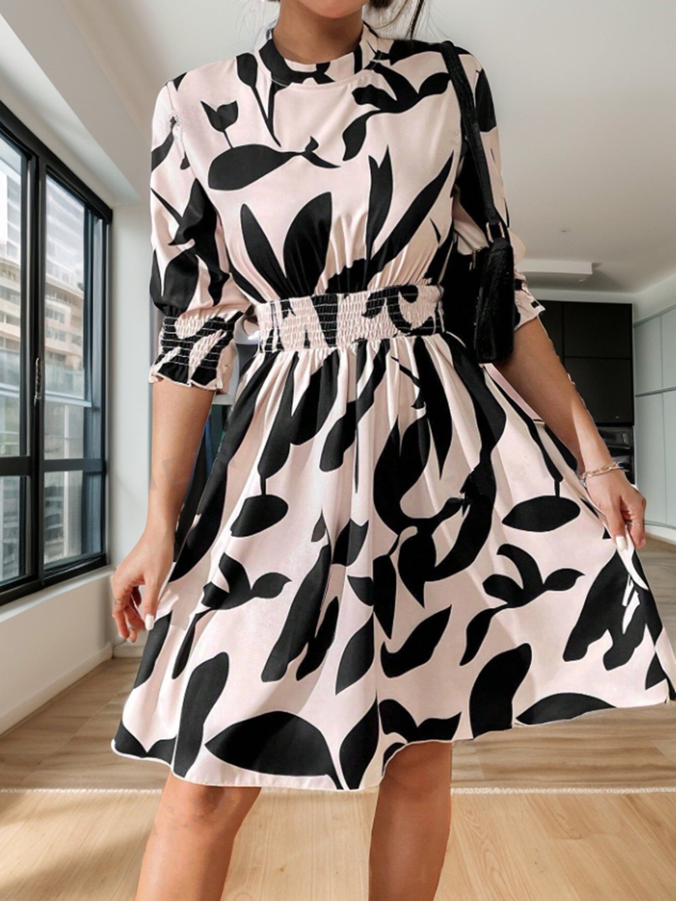 Robe A-ligne taille smock pour femmes Chic und Stil