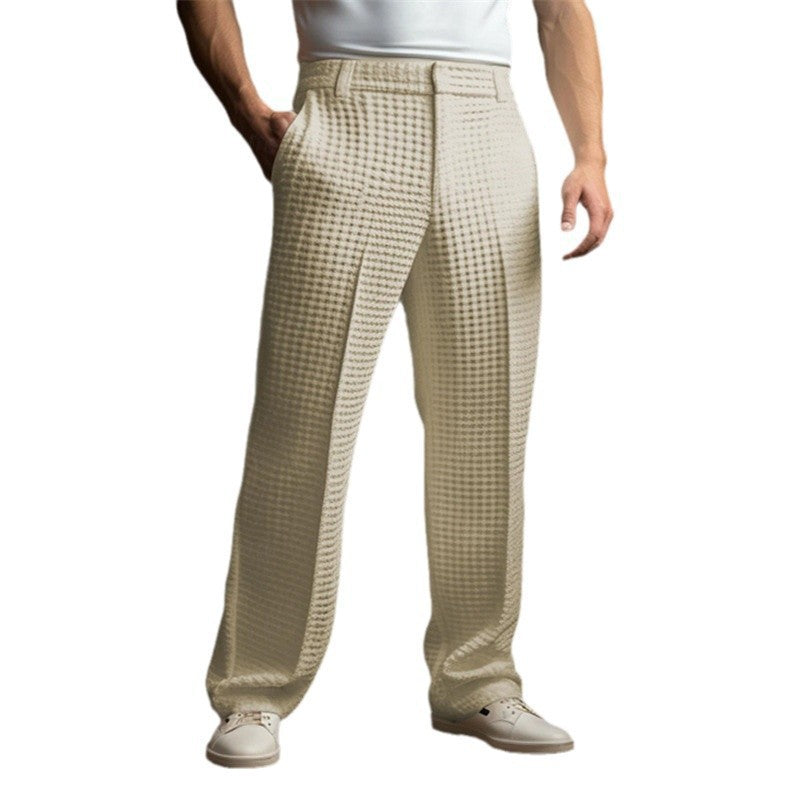 Chic and Style Elegant Casual Pants for Men with a Modern Check Pattern