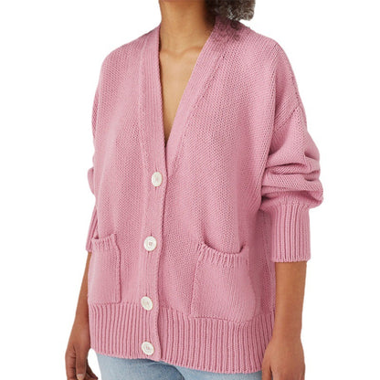 Dames Gros Tricot Cardigan Chic und Stil