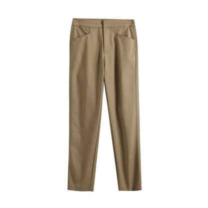 Pantalons ajustés taille haute pour femmes avec détails de poches Chic und Stil