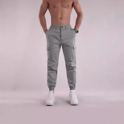 Men's cargo pants with functional pockets and elastic waist Chic und Stil