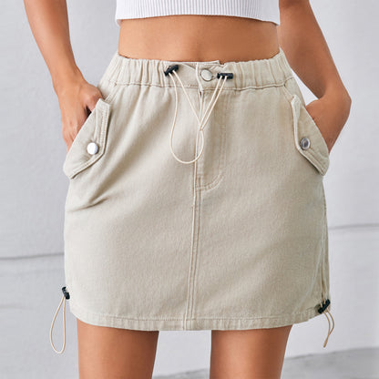 Women's utility skirt with adjustable waist and practical side pockets Chic und Stil