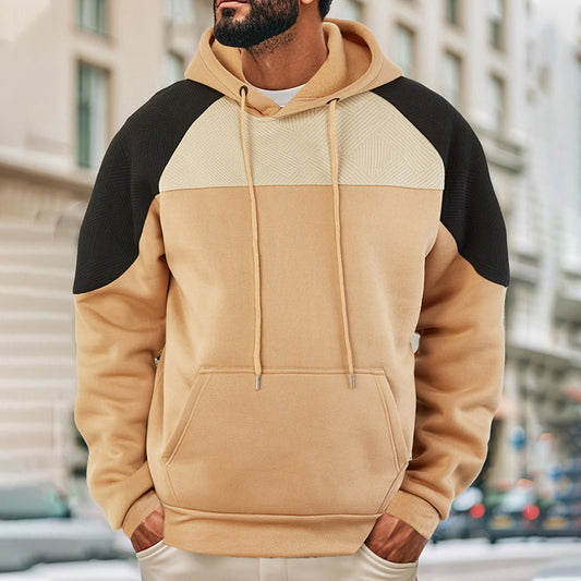 Sweat-Hoodie sportif pour hommes avec des manches structurées et poche kangourou Chic und Stil