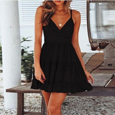 Robe d'été mini évasée pour femmes Chic und Stil