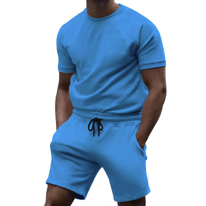Casual sports set for men with high-quality crew neck and elastic waist Chic und Stil
