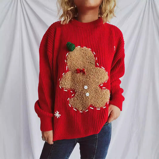Pull glamour pour femmes avec design de biscuits de Noël Chic und Stil