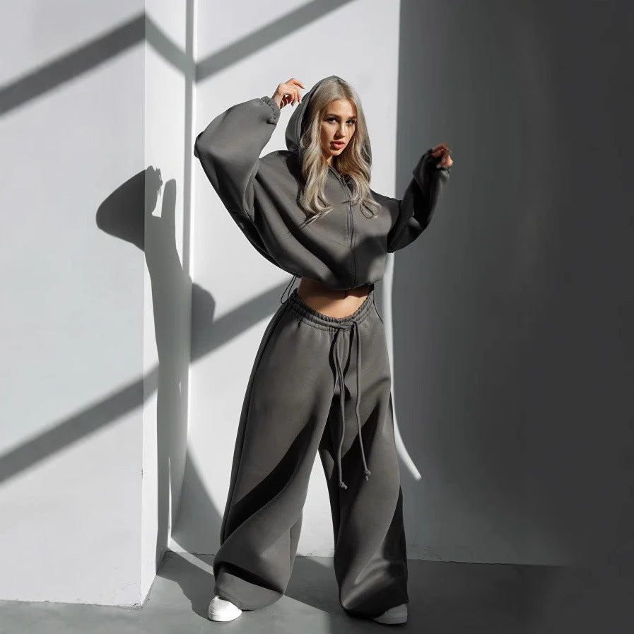 Chic and Style women's short hoodie set and casual pants