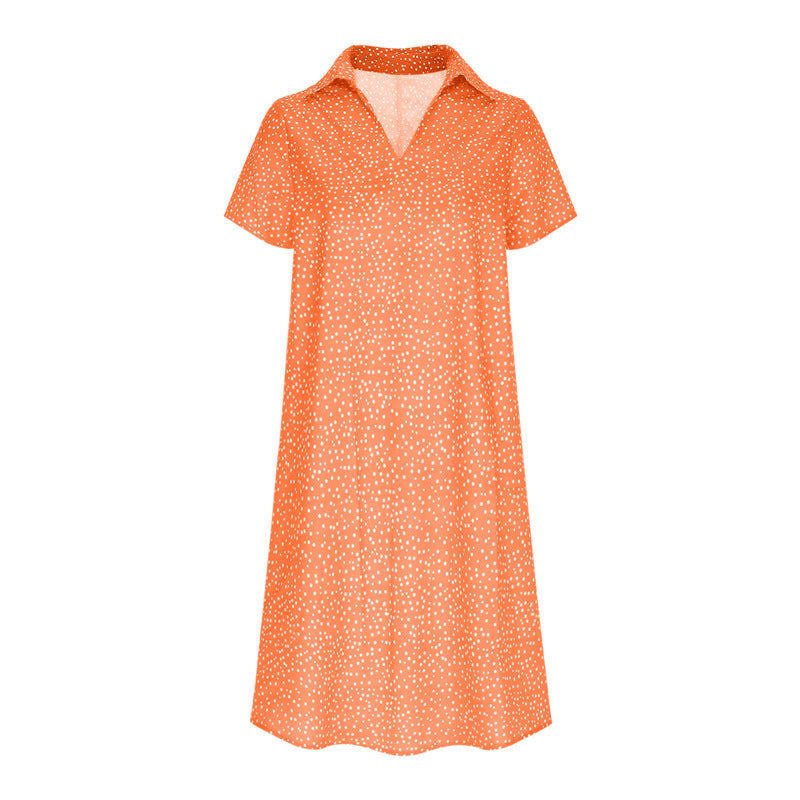 Robe chemise pour dames avec col polo et tissu léger et respirant Chic und Stil