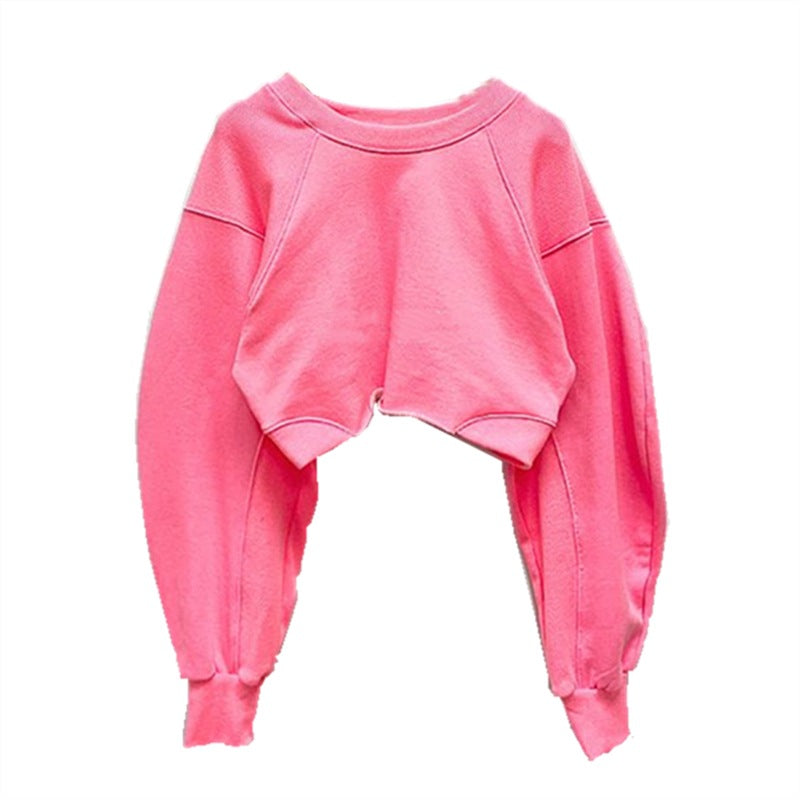 Sweat-shirt court pour femmes avec des manches volumineuses Chic & Stil 1772505824