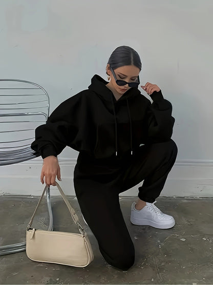 Femme Pull à capuche confortable avec coupe décontractée et poches pratiques Chic und Stil