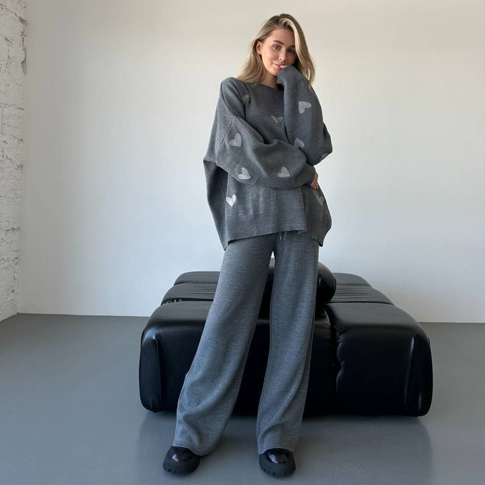 Pull oversized pour femmes avec motif cœur Chic und Stil