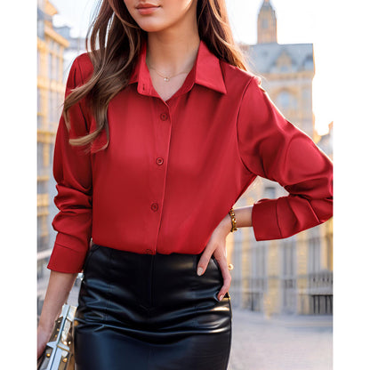 Dames Élégante et légère blouse avec coupe confortable et léger éclat Chic und Stil
