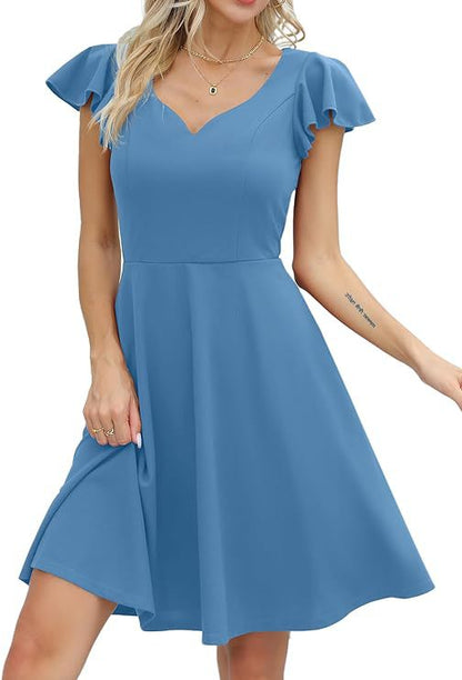 Robe A-ligne femme avec détails volants Chic und Stil