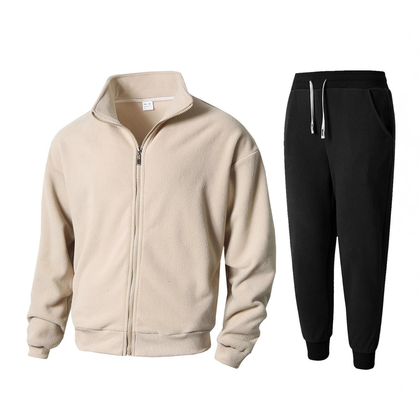 Fleece jacket for men and chic jogging pants set