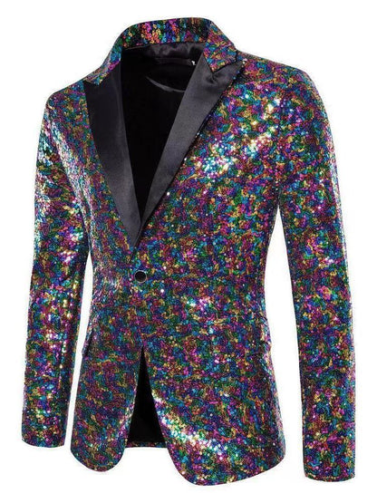 Blazer élégant en sequins pour hommes avec des accents décoratifs raffinés Chic und Stil
