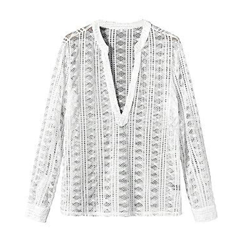 Blouse longue à manches transparentes pour femmes en matériau léger Chic und Stil