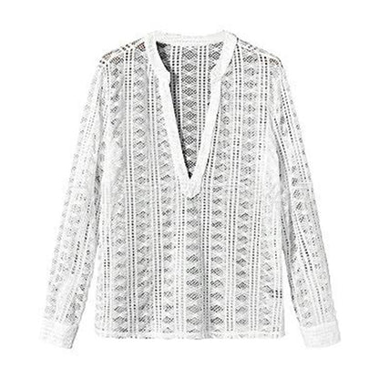 Blouse longue à manches transparentes pour femmes en matériau léger Chic und Stil