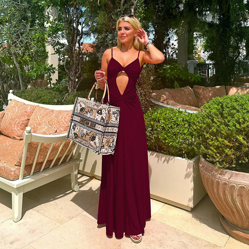 Robe maxi élégante pour femmes avec détail en keyhole Chic und Stil